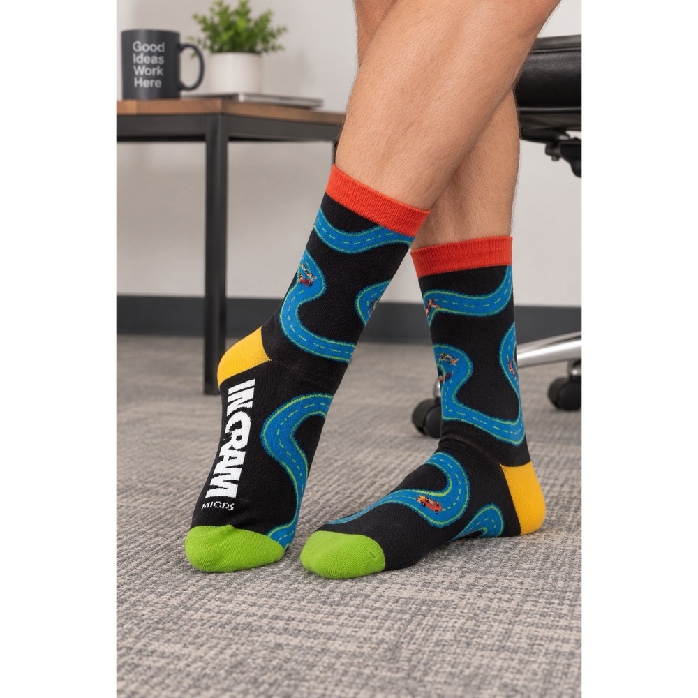 Microsoft Ingram Micro Sock Club Crew Socks Tech Corporate Promo Swag NWT
